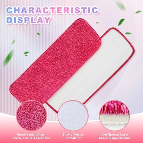iKEEPOW Replacement Microfiber Mop Pads 4 Pack