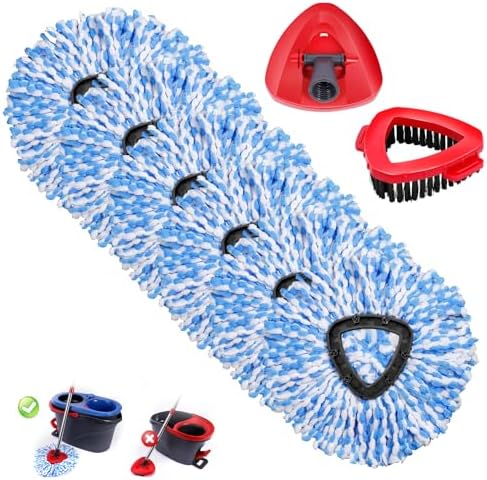 BOCA STORY 6 Mop Heads Scrub Brush Base Combo