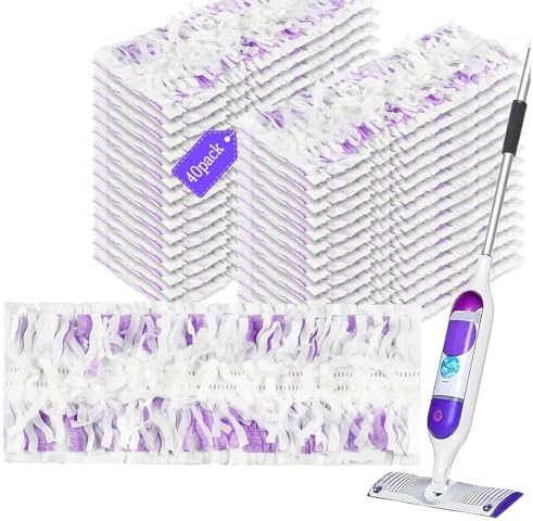 Ndoge 40 Pack Power Mop Pad Refills for Swiffer Multi-Surface