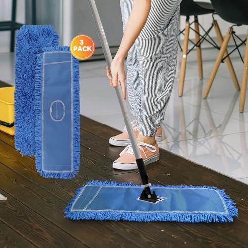 36 Inch Microfiber Dust Mop Head Replacement - 3 Pack