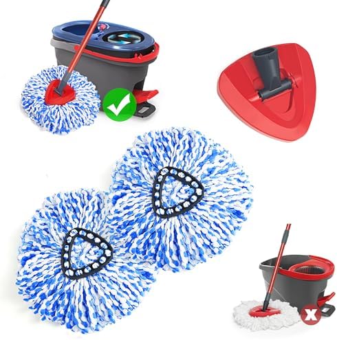 NEWE Mop Head Replacements 2 Pack for O-Cedar RinseClean 2