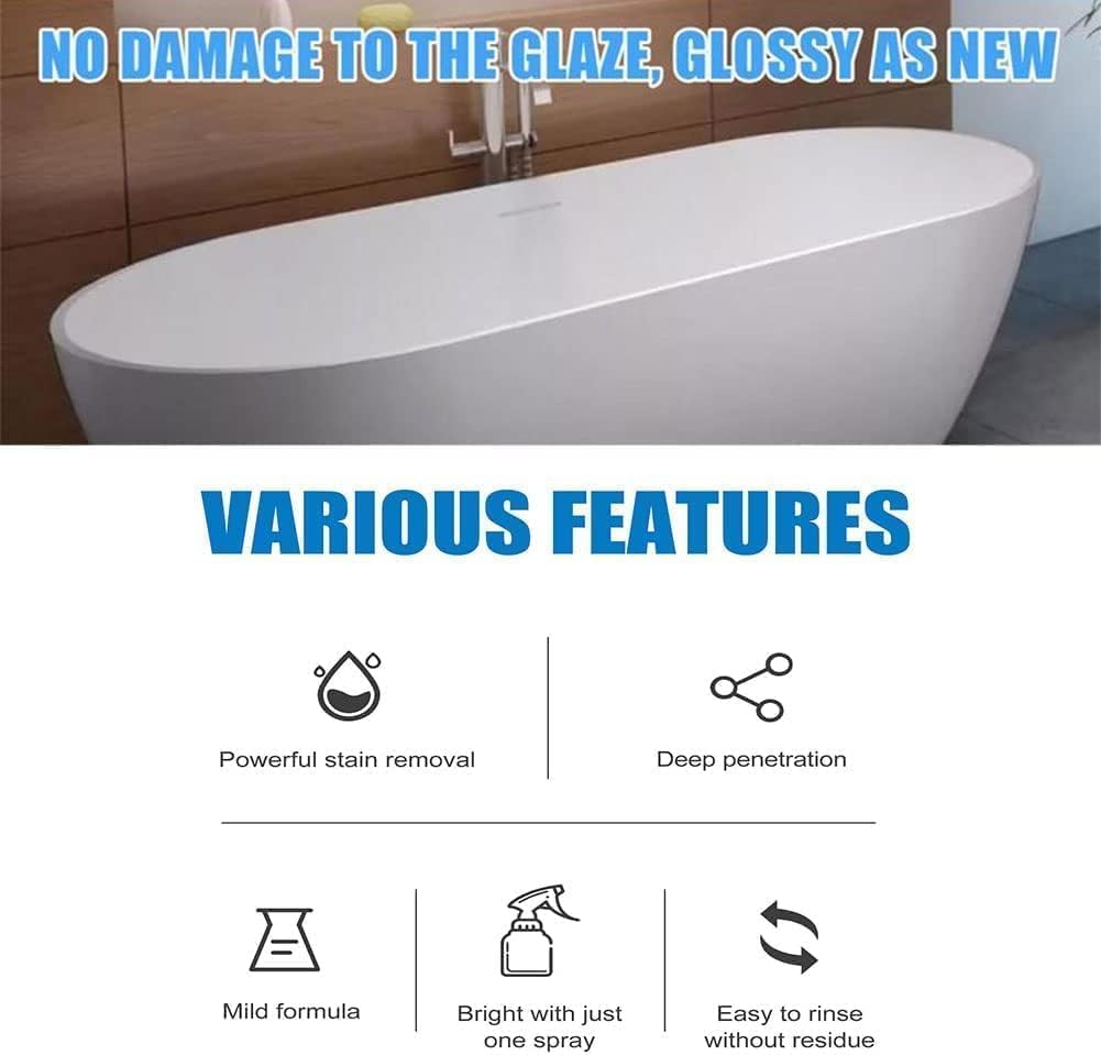 KCRPM 2pc Bathroom Descaler Cleaner with Foam Formula