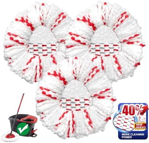 Spin Mop Head Replacement 3 Pack for EasyWring 1-Tank System