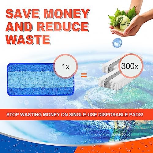 DR DAPPER Reusable Wet Jet Pads 4 Pack for Swiffer WetJet Mop