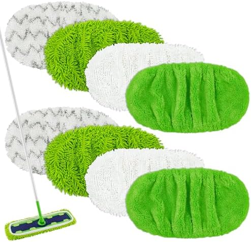 8 Pack Reusable Swiffer XL Mop Pads - Wet Dry Compatible