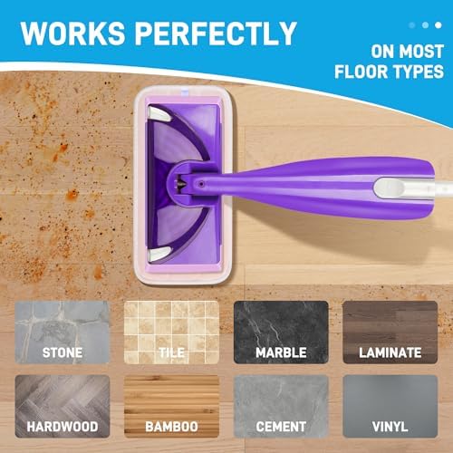 Bvhonwe 8 Pack Reusable Swiffer Wet Jet Mop Pads