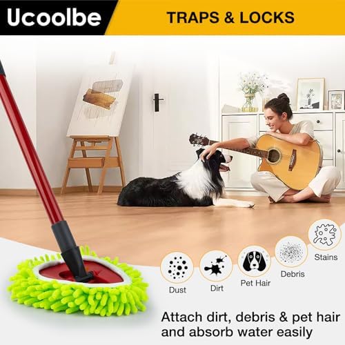 Ucoolbe Chenille Mop Head Refill 3 Pack for O Cedar EasyWring