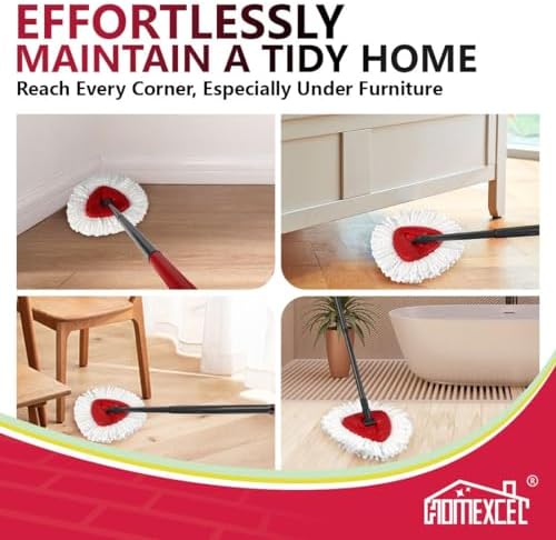 HOMEXCEL Microfiber Mop Heads 8 Pack - O-Cedar EasyWring Compatible 1