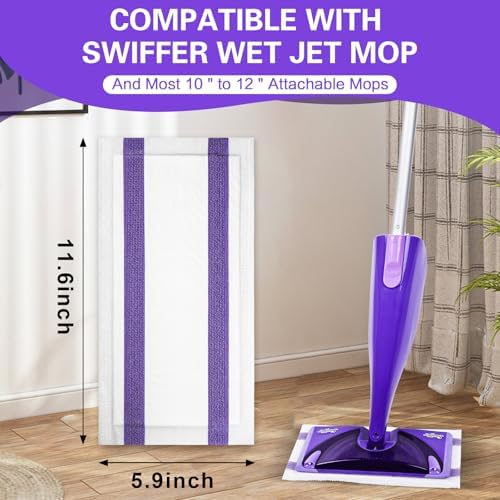 100 Pack Mop Pads Refills for Swiffer WetJet
