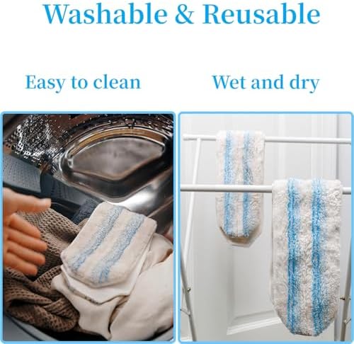 KVLZ Microfiber Mop Pads 6-Pack - Fits H2prO Mops