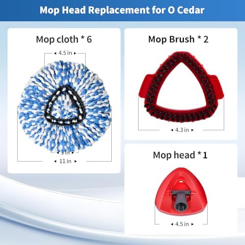 9-Pack Mop Head Refills for O-Cedar RinseClean 2-Tank System