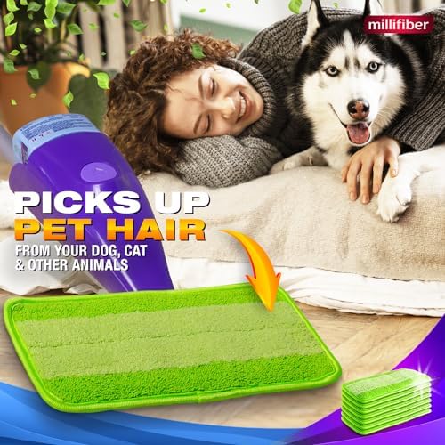 Millifiber Reusable Mop Pads 4 Pack - Eco-Friendly Swiffer WetJet Refill
