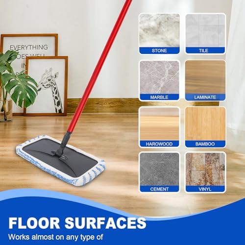 kCarpoly 4 Pack Reusable Mop Pads for 15x8 Inch Mops 1