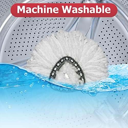 Qulable Spin Mop Refill Head 6 Pack with Base