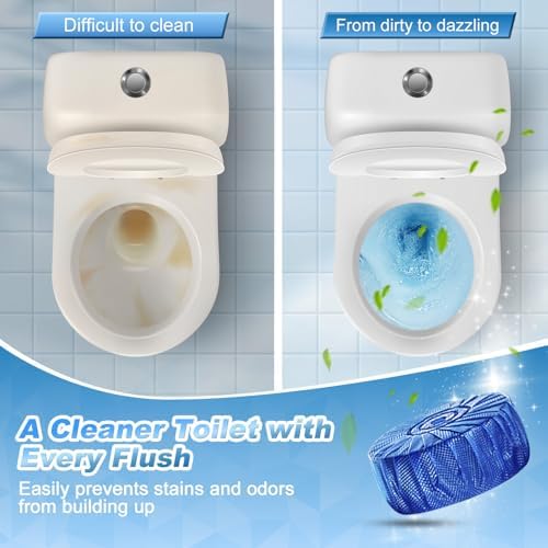 KIISIISO Toilet Bowl Tablets 54 Pack Automatic Cleaner with Long-Lasting Fragrance
