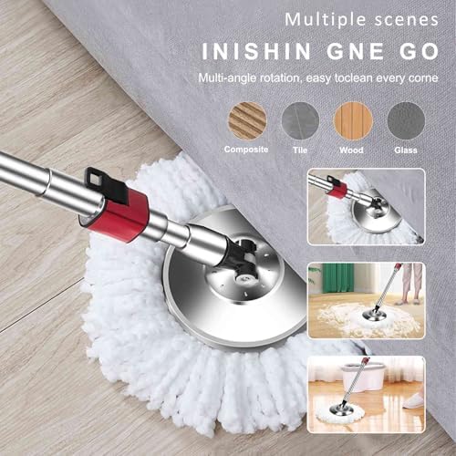 360 Swivel Adjustable Mop Handle with 51 Inch Mop Bar