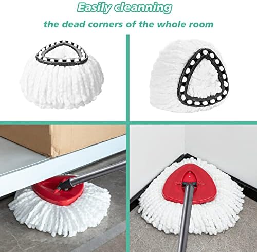 12 PCS Spin Mop Replacement Heads Microfiber Compatible with Cedar Mop