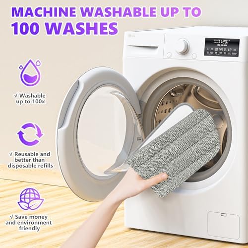 6 Pack Reusable Mop Pads for Swiffer PowerMop and All Floors