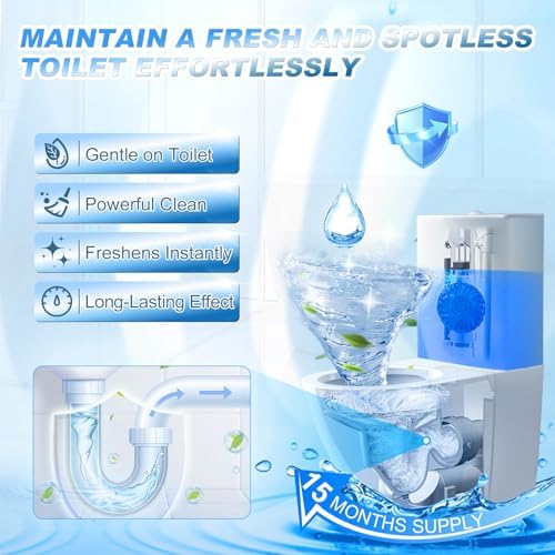 KIISIISO Toilet Bowl Tablets 54 Pack Automatic Cleaner with Long-Lasting Fragrance
