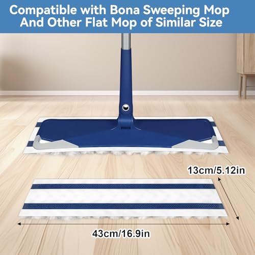 ZQZiQi 50 Count XL Microfiber Mop Pads for Bona