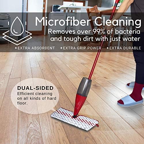 F Flammi Microfiber Spray Mop Refills 4 Pack