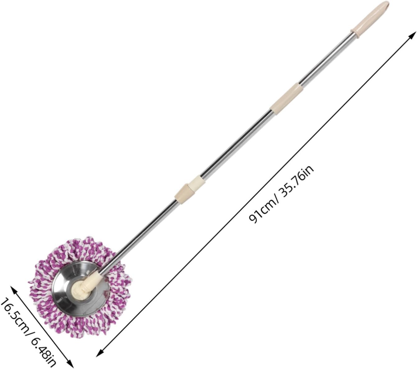 CALLARON 1set Detachable Rotating Mop Handle Set