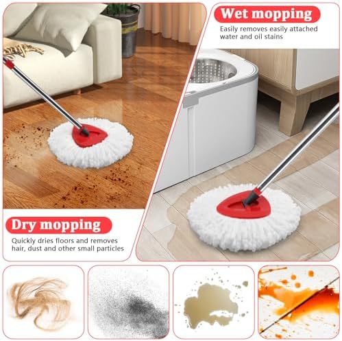 SIKEMAY O-Ceda 4 Pack Microfiber Mop Heads Replacement