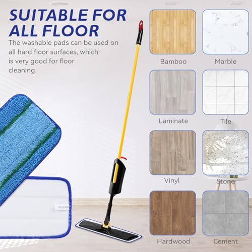 Upgraded Microfiber Mop Pads for Rubbermaid 18 Inch Mops 8 Pack
