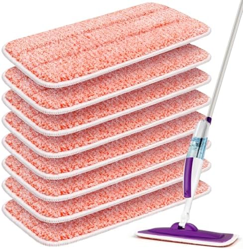 Bvhonwe 8 Pack Reusable Swiffer Wet Jet Mop Pads