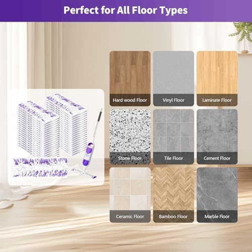 40 Pack Disposable Mopping Pads for Swiffer PowerMop Multi-Surface Wood Mops