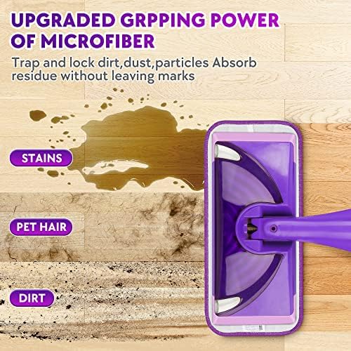 PAPCLEAN Reusable Mop Pads 6 Pack for Swiffer Wet Jet