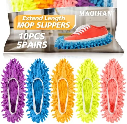 10 Mop Slippers for Floor Cleaning - Women Friendly