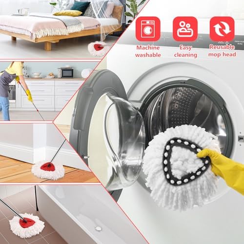 SIKEMAY O-Ceda 4 Pack Microfiber Mop Heads Replacement
