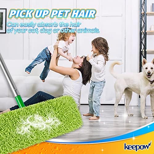 KEEPOW XL Mop Pads for Swiffer XL Reusable Washable 6 Pack