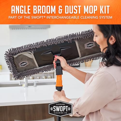 SWOPT 24 Microfiber Dust Mop with Interchangeable Handles