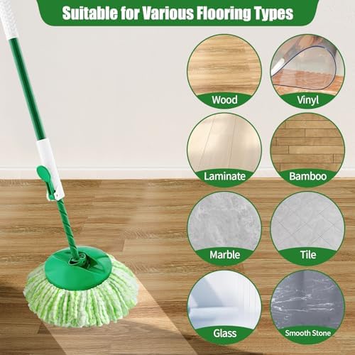 6 Pack Microfiber Mop Head Replacement for Libman Tornado Spin Mop