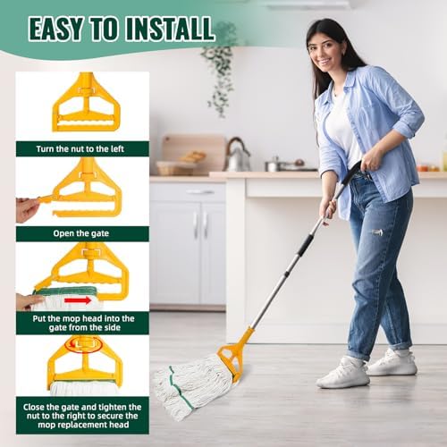 kCarpoly 20oz Heavy Duty Mop Head Refills 6 Pack