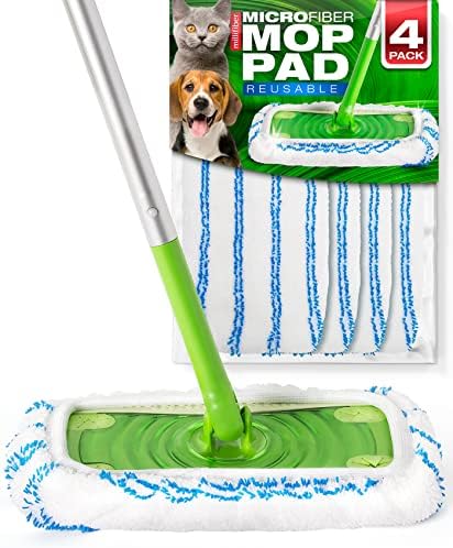 Millifiber Microfiber Mop Pads 4-Pack Swiffer Compatible