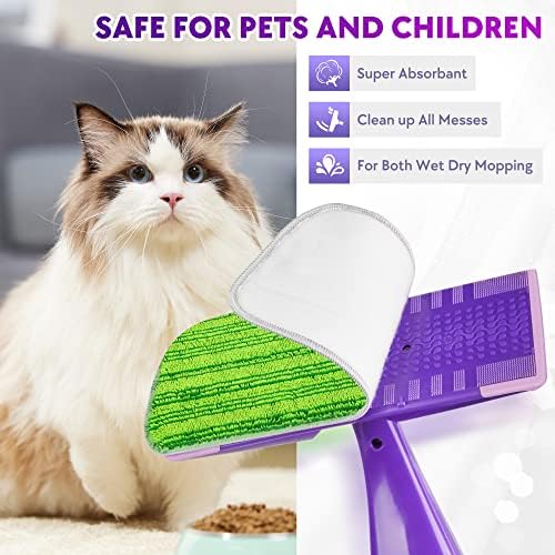 PAPCLEAN Reusable Mop Pads 6 Pack for Swiffer Wet Jet