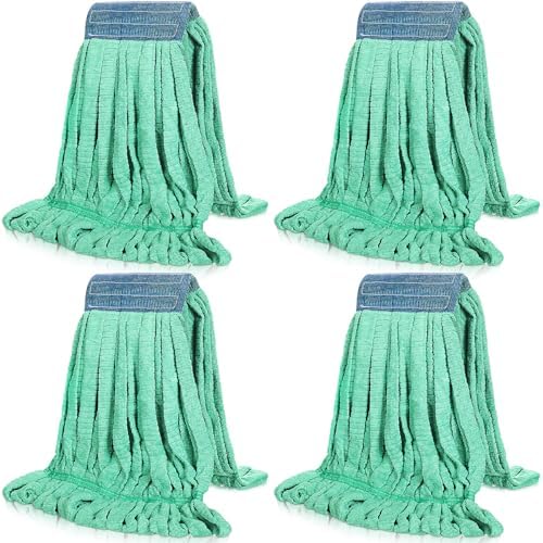 Lallisa 4 Pcs Microfiber Mop Head Refill - Large Green