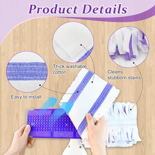DLAIMI 12 Pack PowerMop Pads Refills for Swiffer
