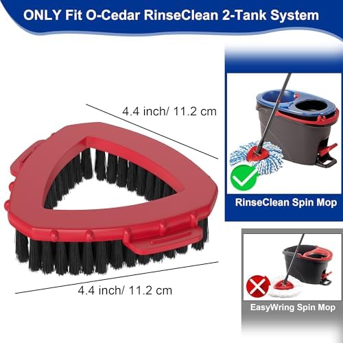 Folews O-Cedar Scrub Brush Head Replacement for 2-Tank System