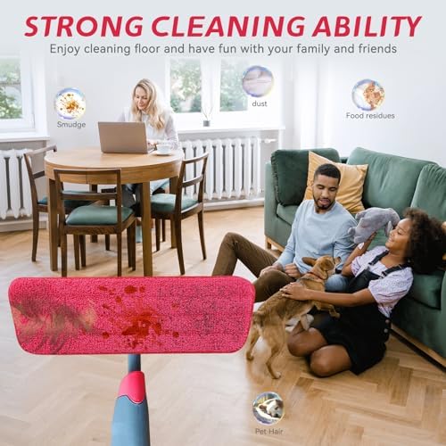 BeiLan Replacement Microfiber Mop Pads - 8 Pack 165 Wet Dry Refills