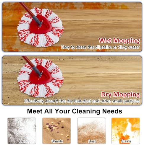 3 Pack Deep Clean Refill for Oceda EasyWring Spin Mop System