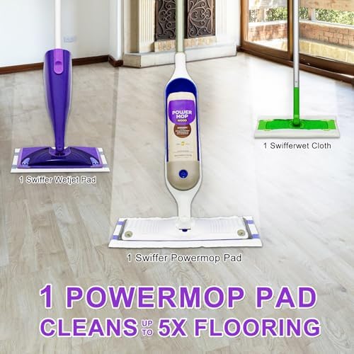 DLAIMI 12 Pack PowerMop Pads Refills for Swiffer