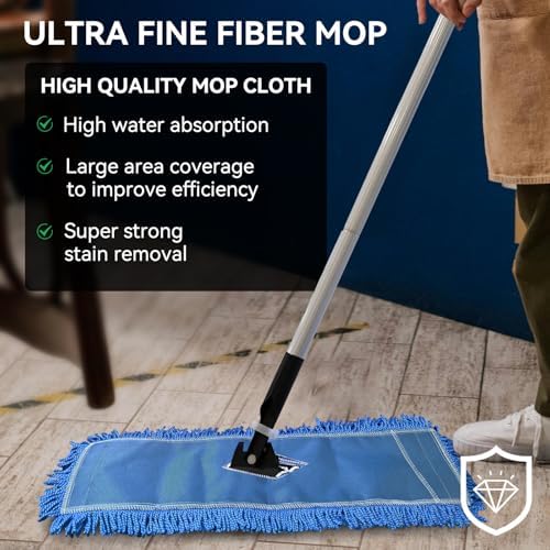 36 Inch Microfiber Dust Mop Head Replacement - 3 Pack