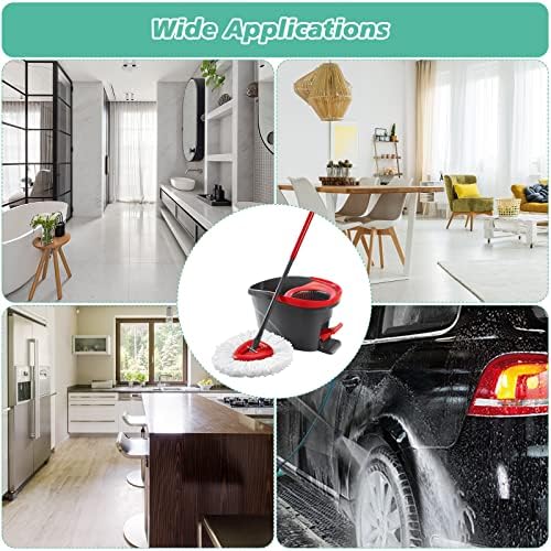 12 PCS Spin Mop Replacement Heads Microfiber Compatible with Cedar Mop