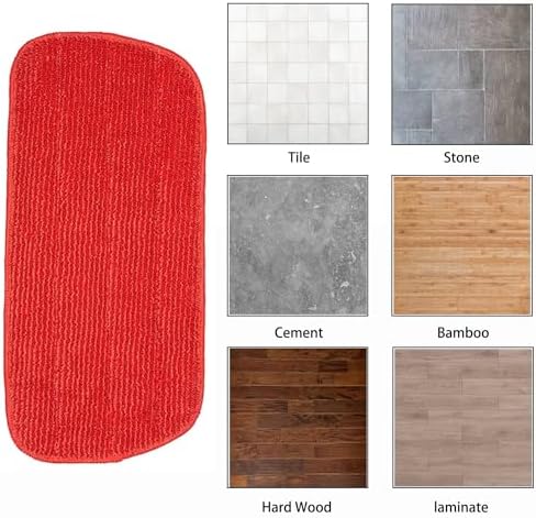 Rinakou 2 Pack Red Microfiber Mop Pads 1