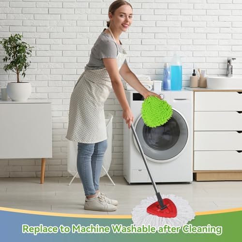BywoBywo Upgraded Scrub Brush Mop Replacement Set 7 Pack