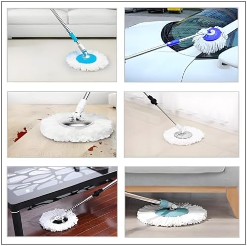6 Pack Spin Mop Replacement Heads 63 Inch Round Microfiber Mop Refills 1